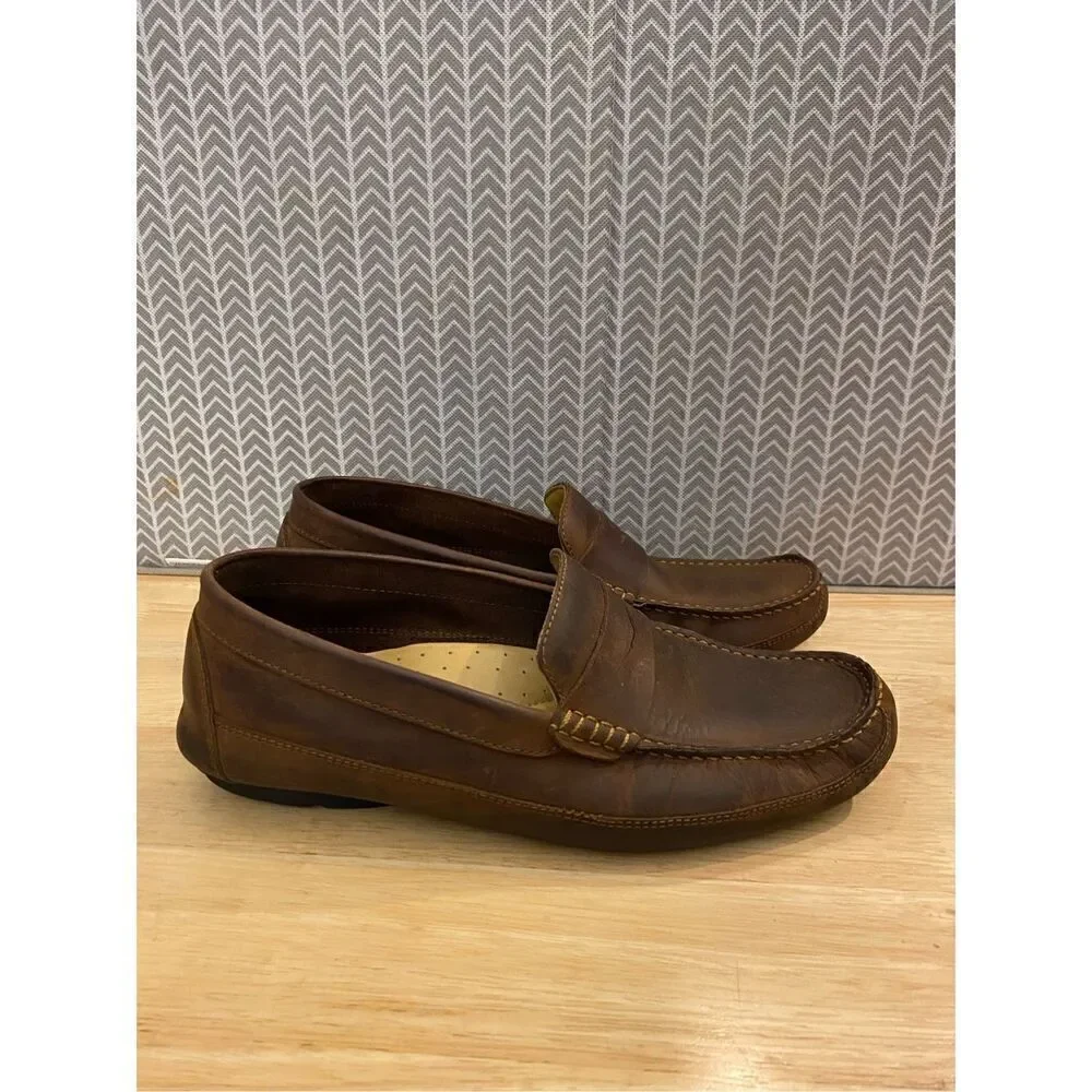 ✅Nisolo Moreno Mens brown Leather slip On Loafers